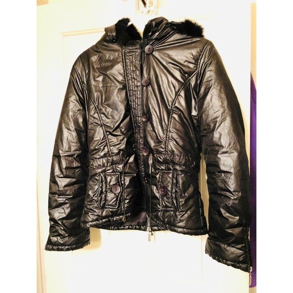 Dating Womens Size 8 Black Jacket with Hood - Picture 1 of 11